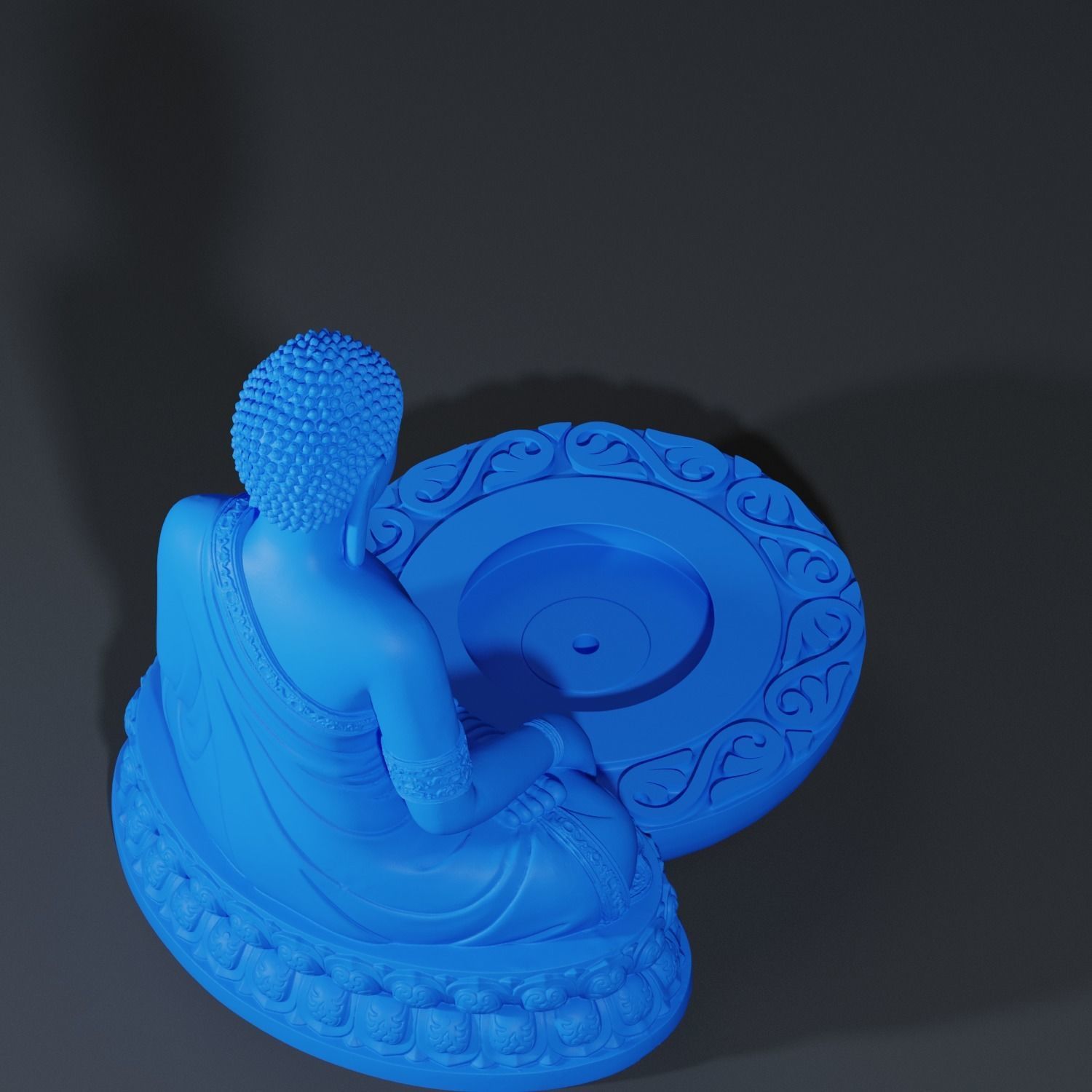Buddha Incense Stand 3D print ready STL  3D print model_39