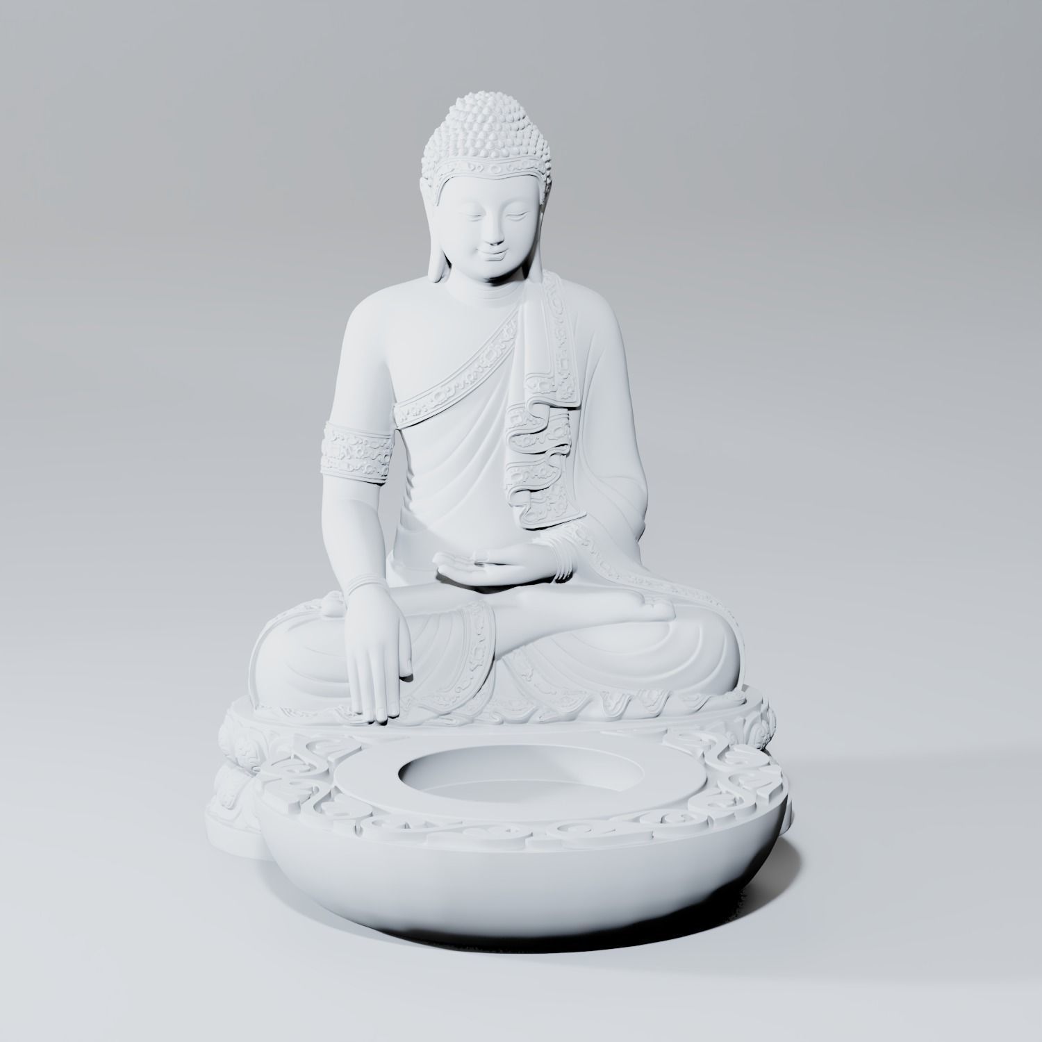 Buddha Incense Stand 3D print ready STL  3D print model_5