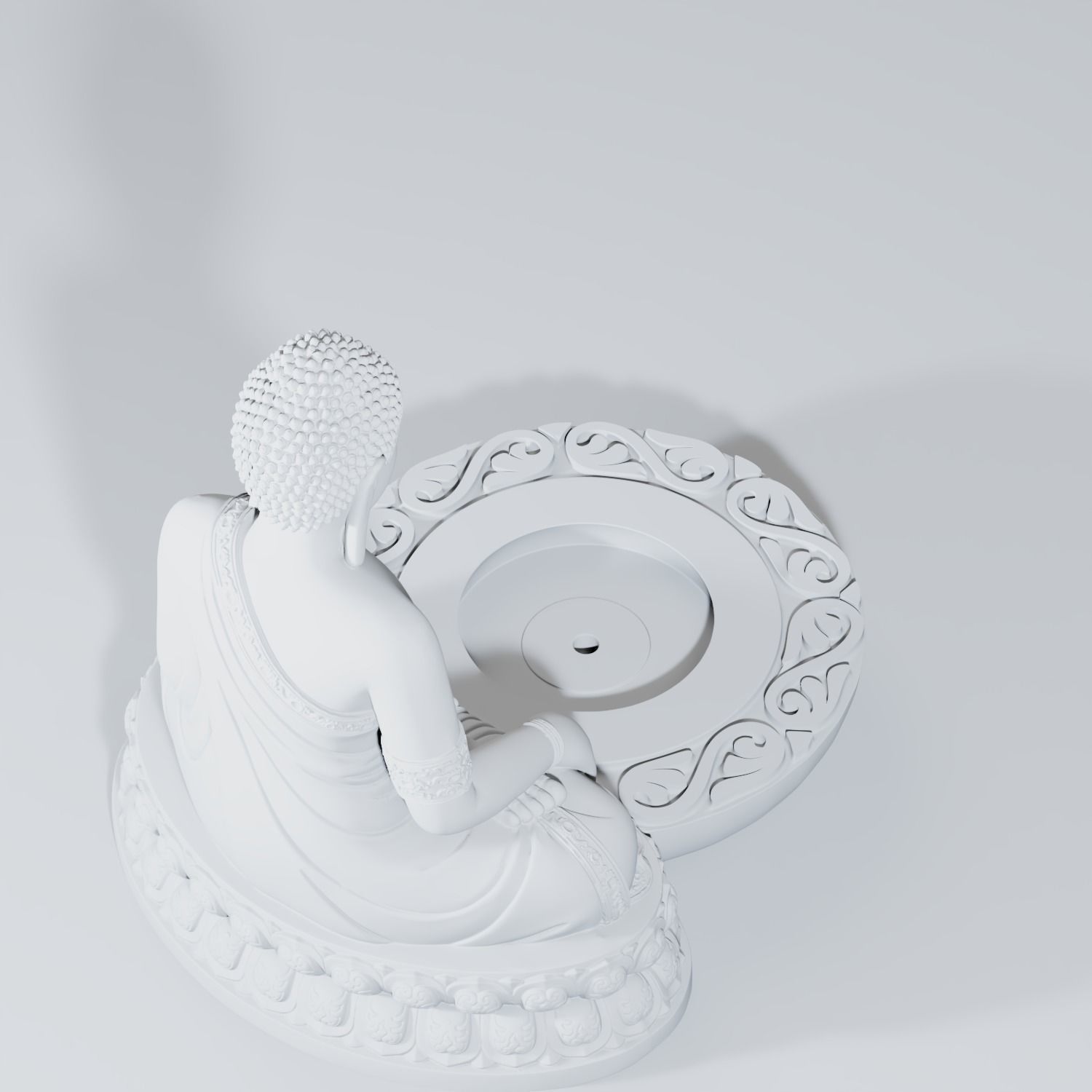 Buddha Incense Stand 3D print ready STL  3D print model_31