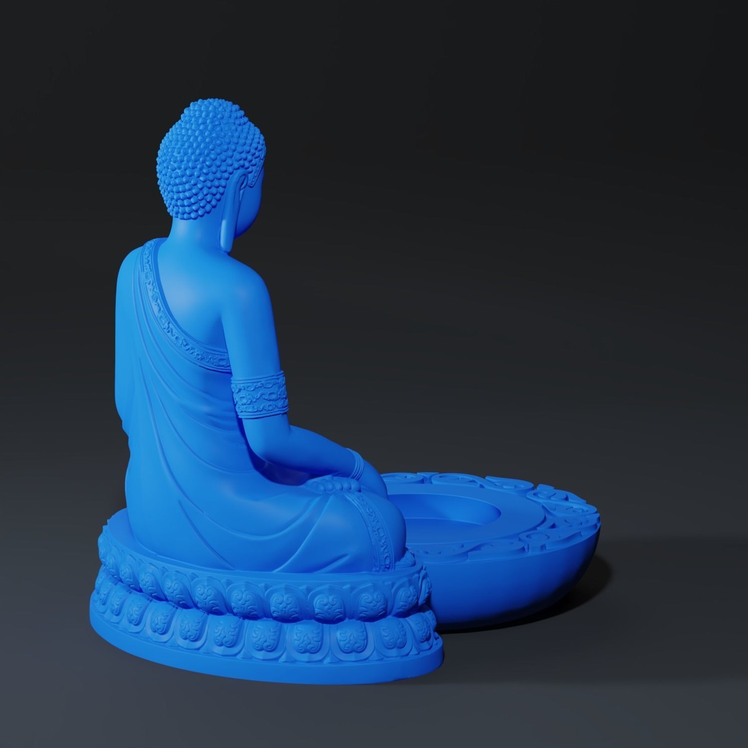 Buddha Incense Stand 3D print ready STL  3D print model_9