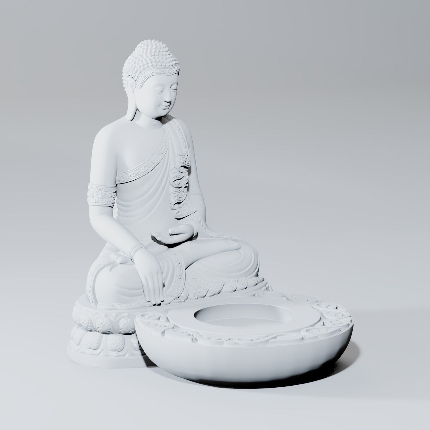 Buddha Incense Stand 3D print ready STL  3D print model_2