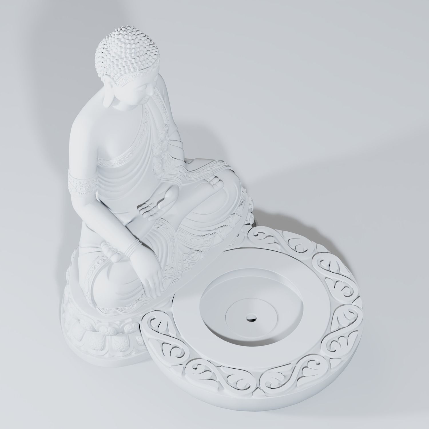 Buddha Incense Stand 3D print ready STL  3D print model_24