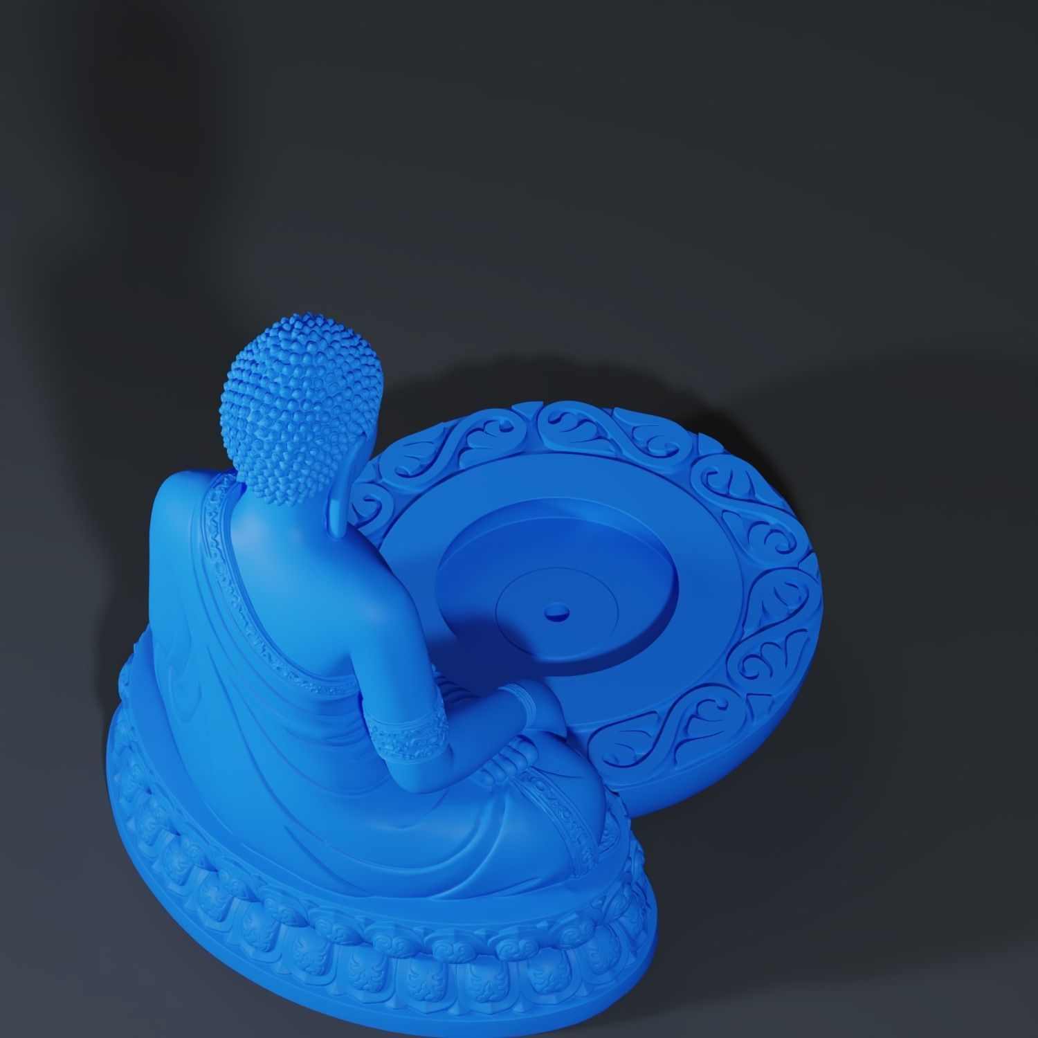 Buddha Incense Stand 3D print ready STL  3D print model_29