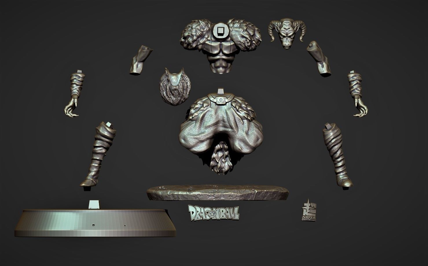 MORO BARBA DRAGON BALL SUPER 3D print model_3