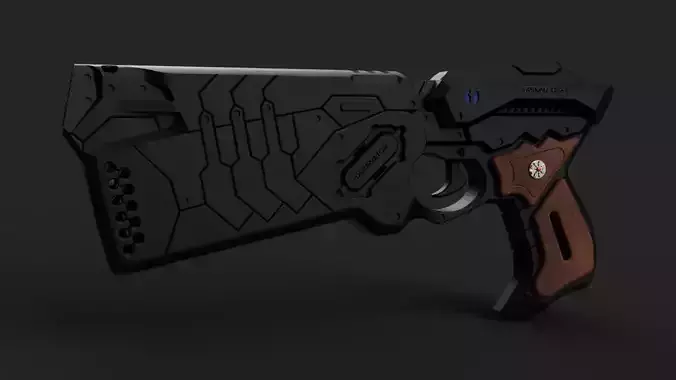 Psycho-Pass - Dominator Pistol - LED Compatible 3D print model