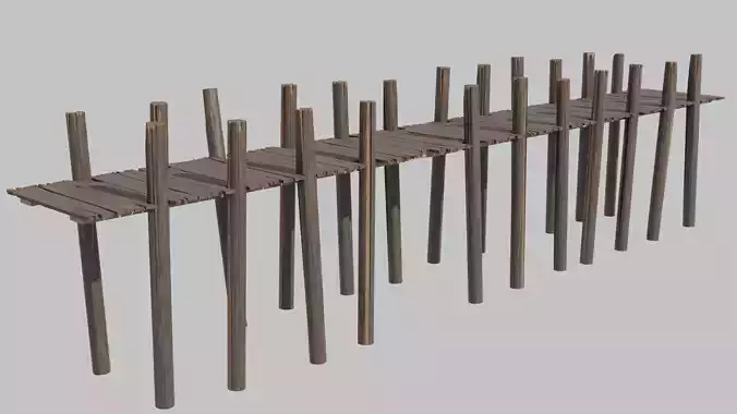 Partially broken pier
