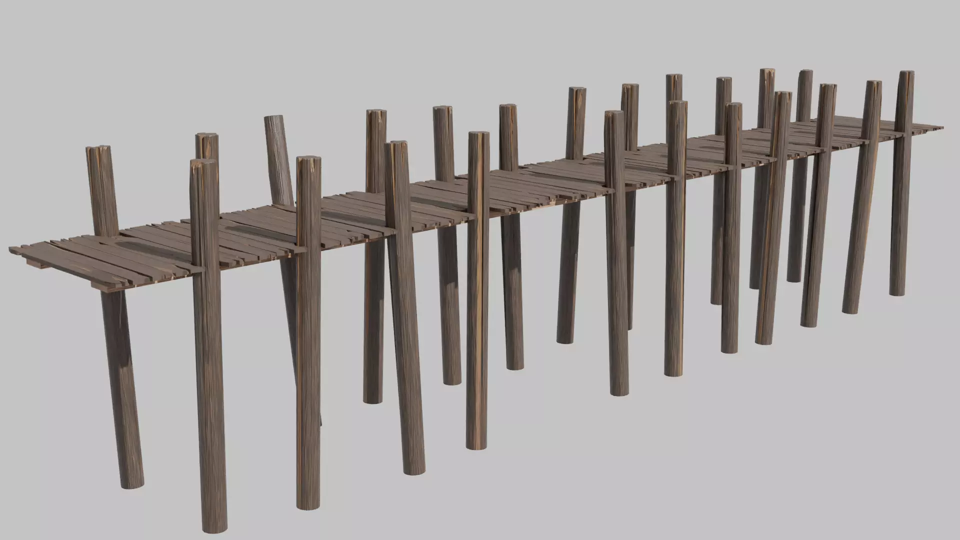 Partially broken pier Free 3D model
