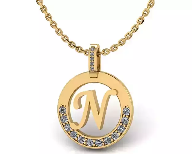N Letter Pendant 3D print model