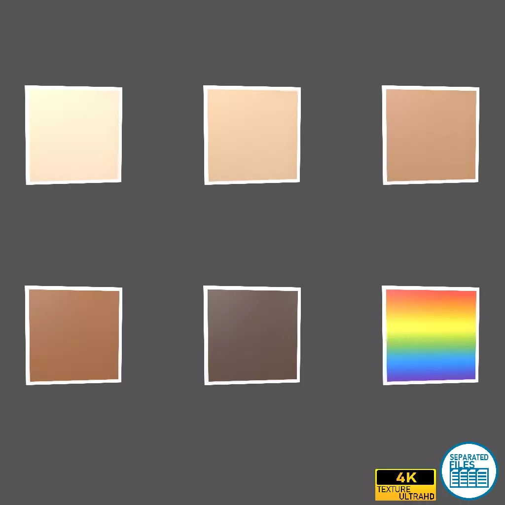 Skin Tone Emoji Pack Vol 1 Low-poly 3D model_0