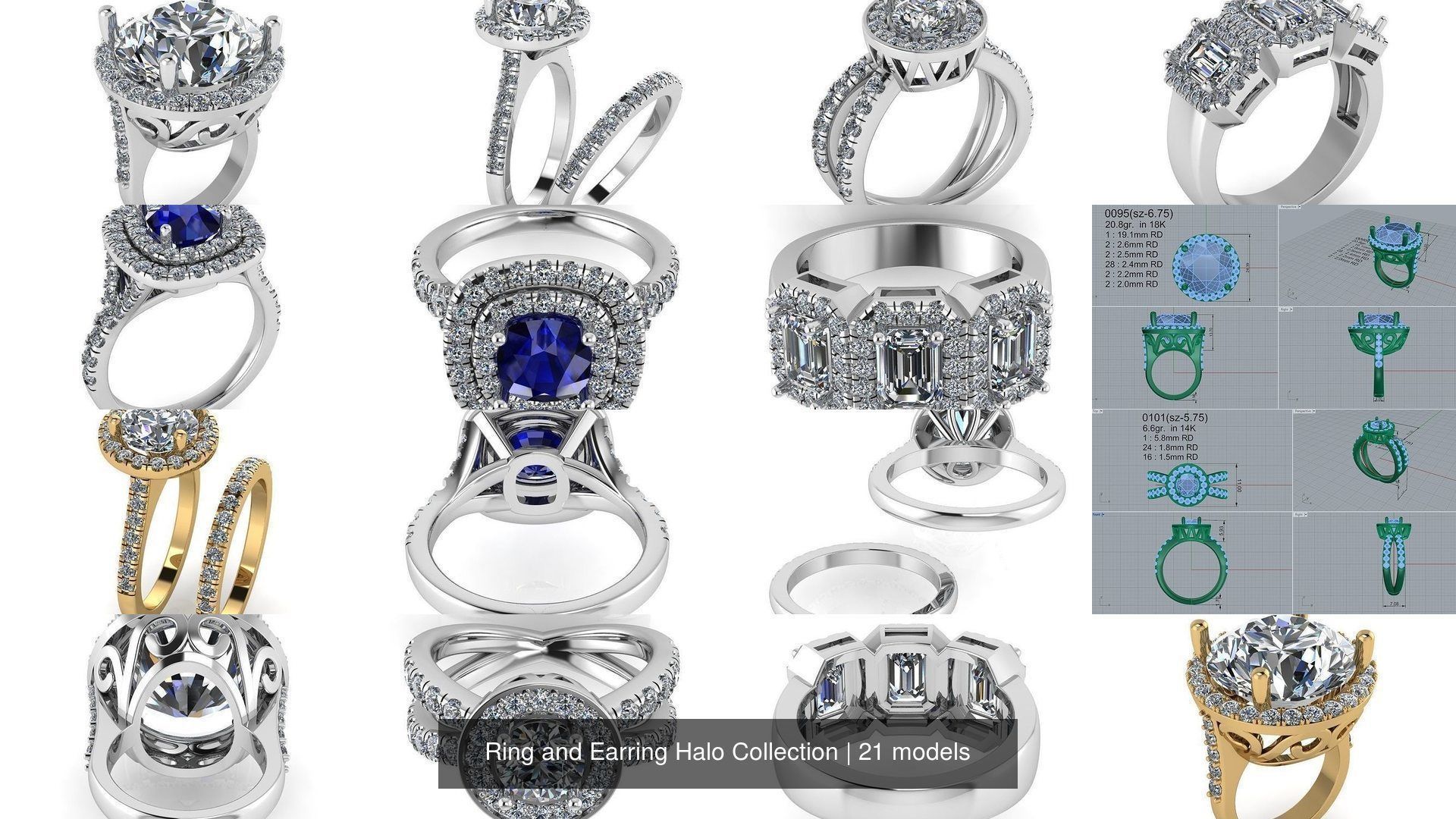 Ring and Earring Halo Collection _2