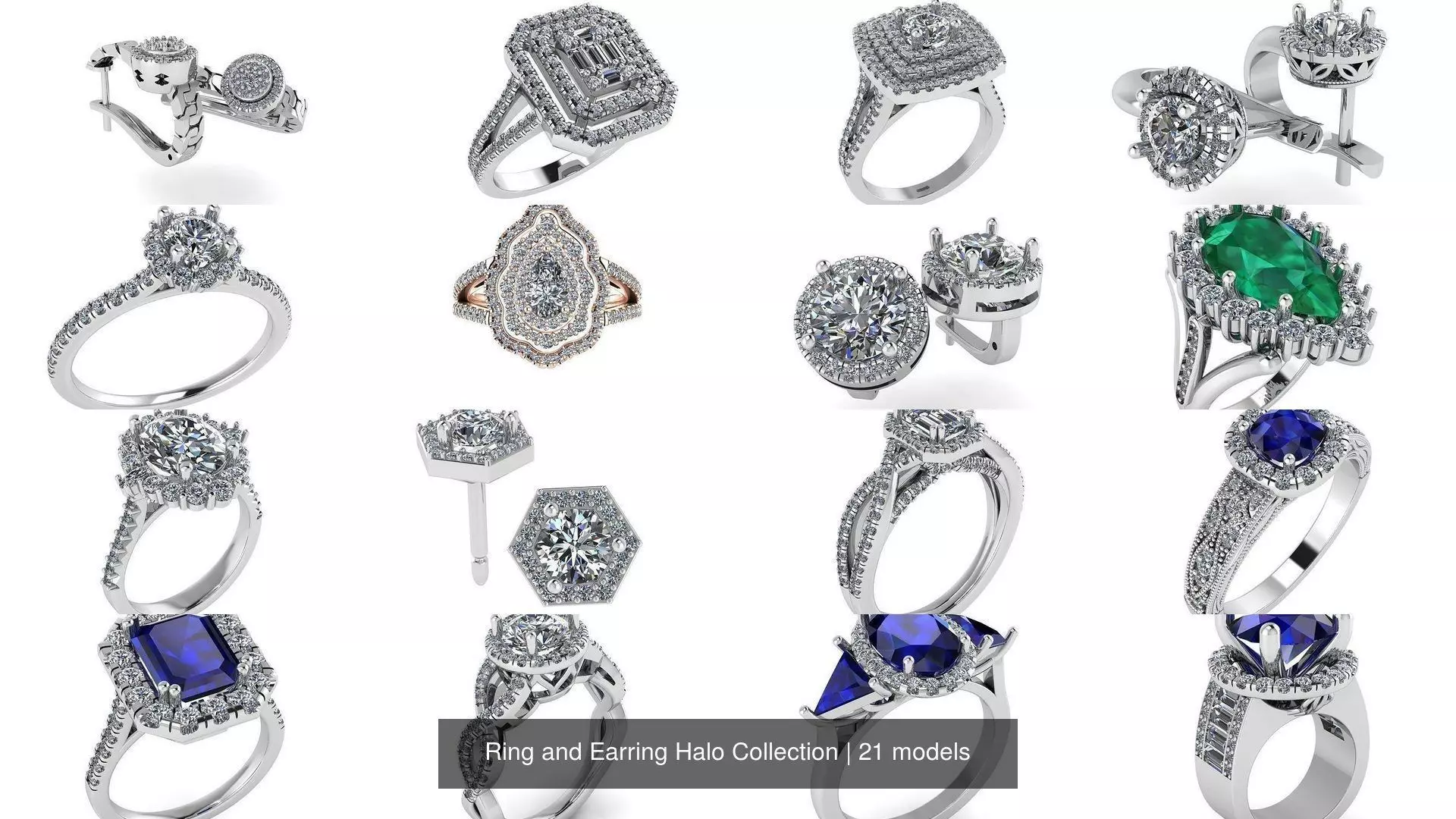 Ring and Earring Halo Collection _0