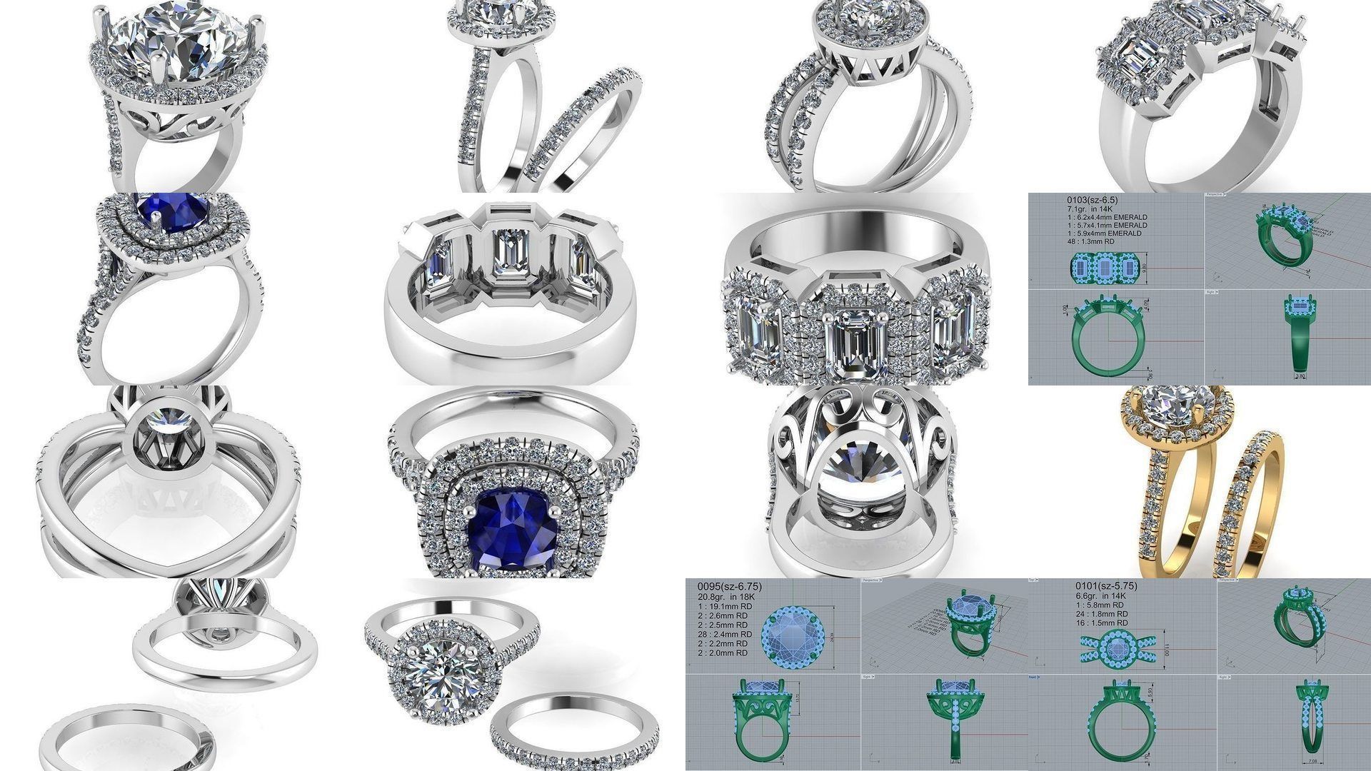 Ring and Earring Halo Collection _1