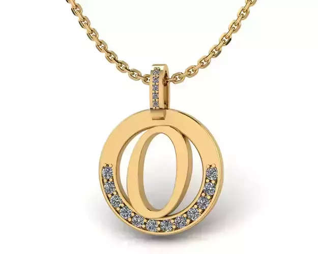 O Letter Pendant  3D print model