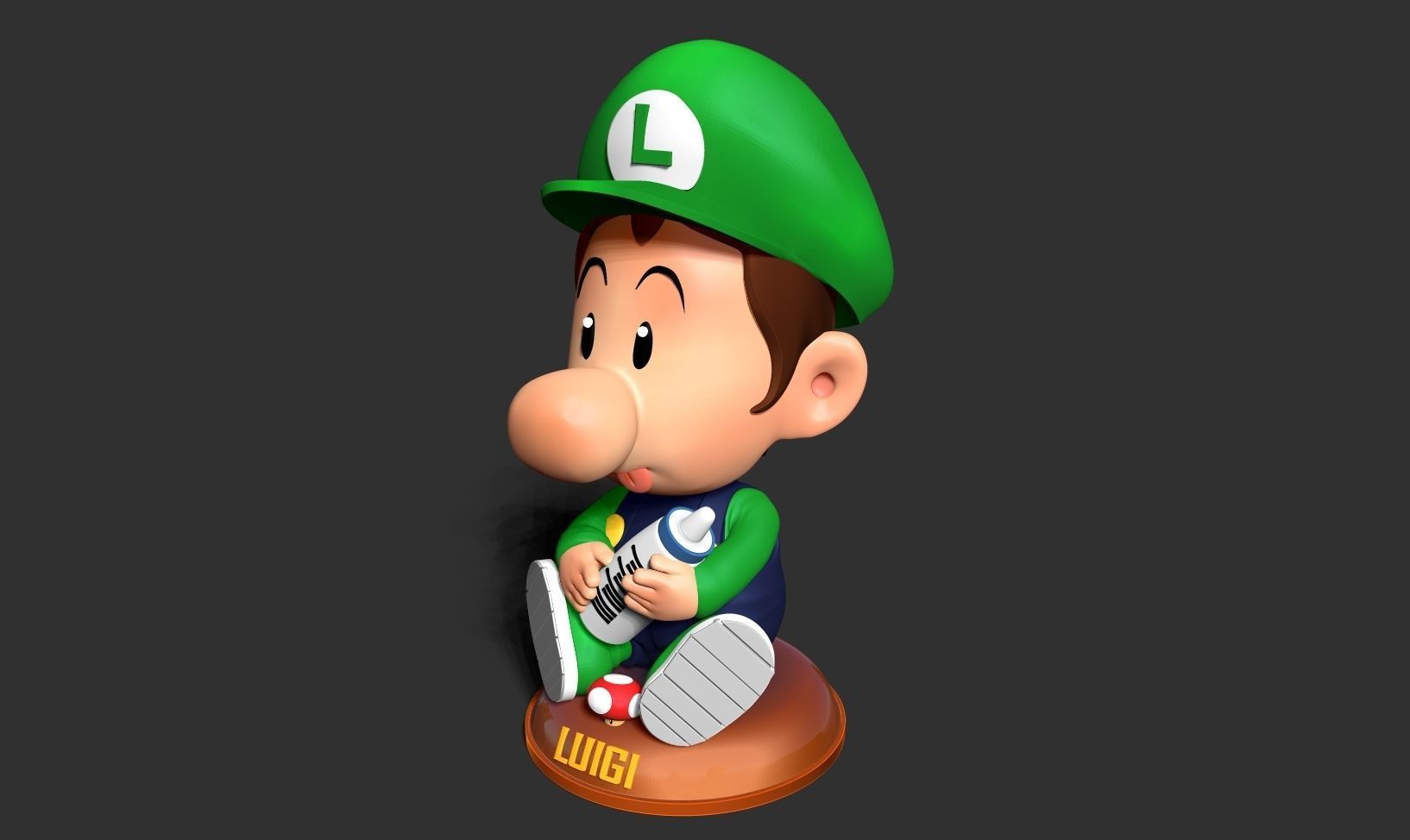 Baby Luigi 3D print model_10