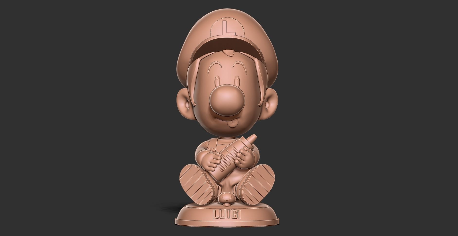 Baby Luigi 3D print model_11