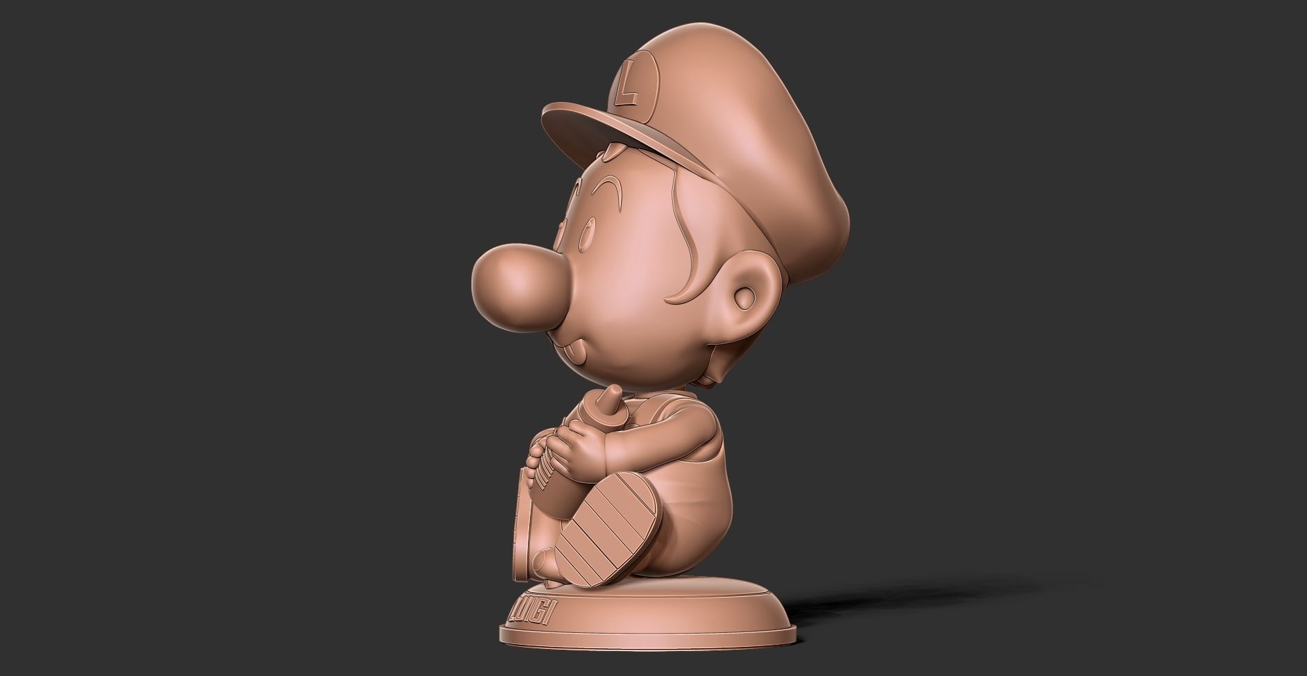 Baby Luigi 3D print model_13