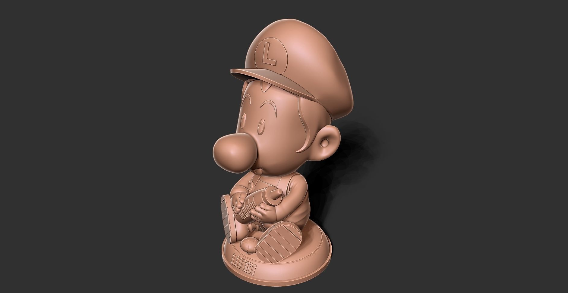 Baby Luigi 3D print model_16