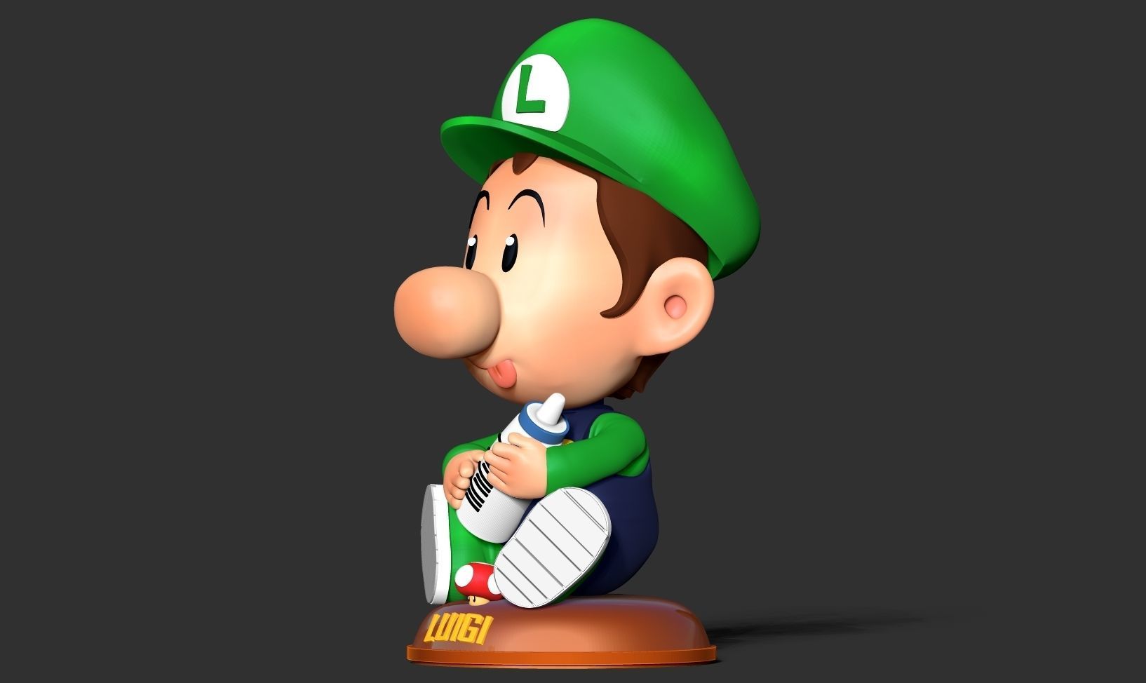 Baby Luigi 3D print model_12
