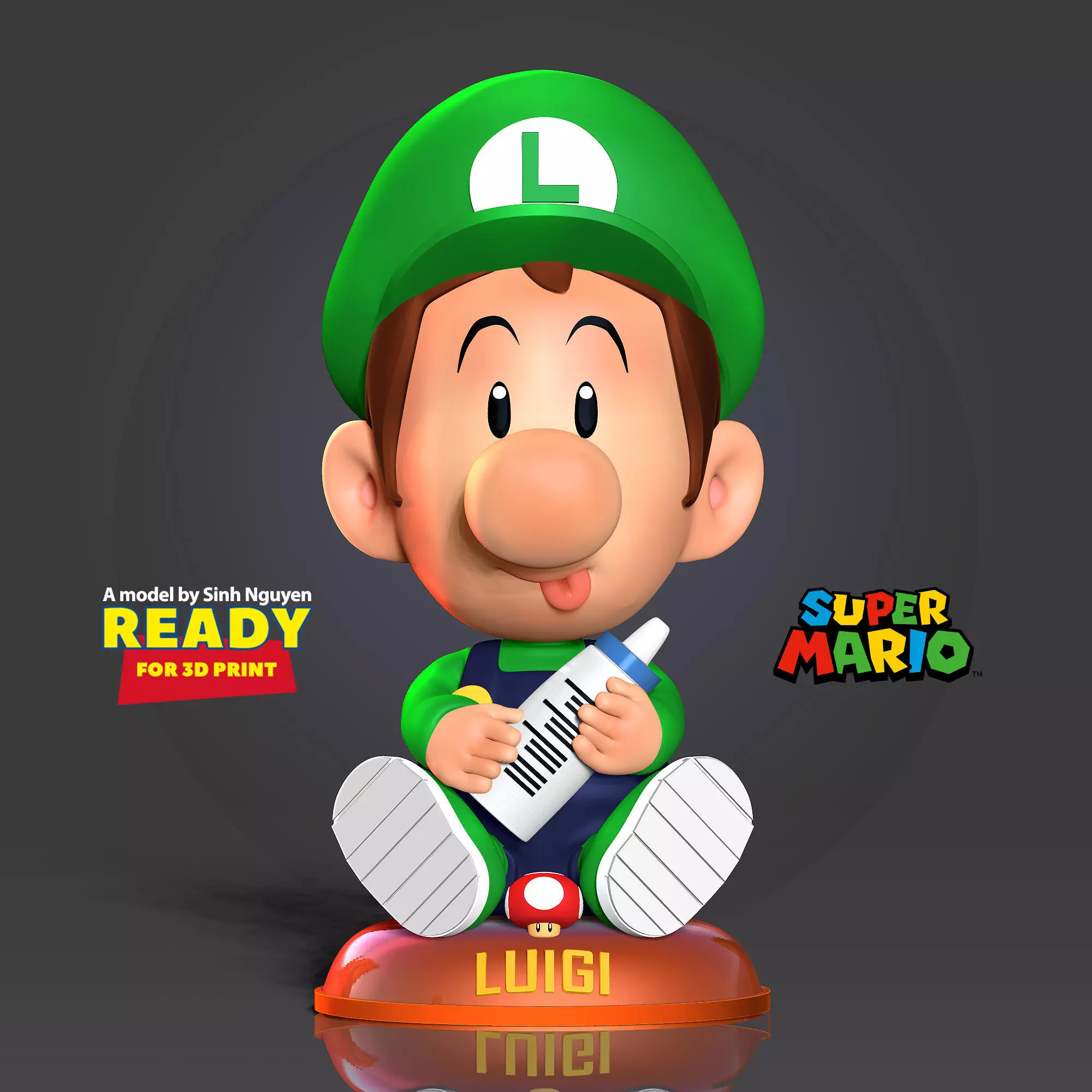 Baby Luigi 3D print model_0