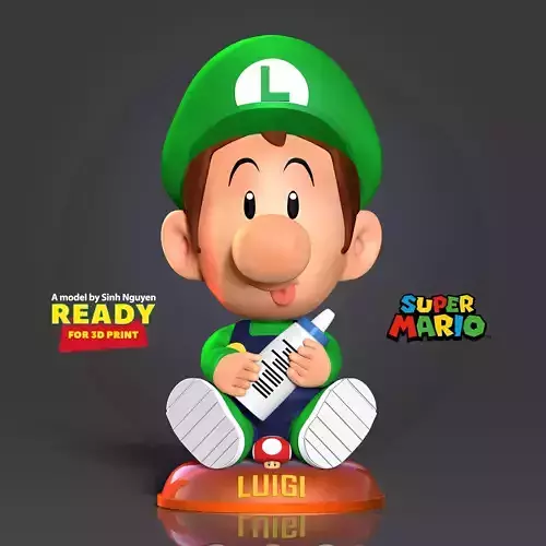 Baby Luigi 3D print model