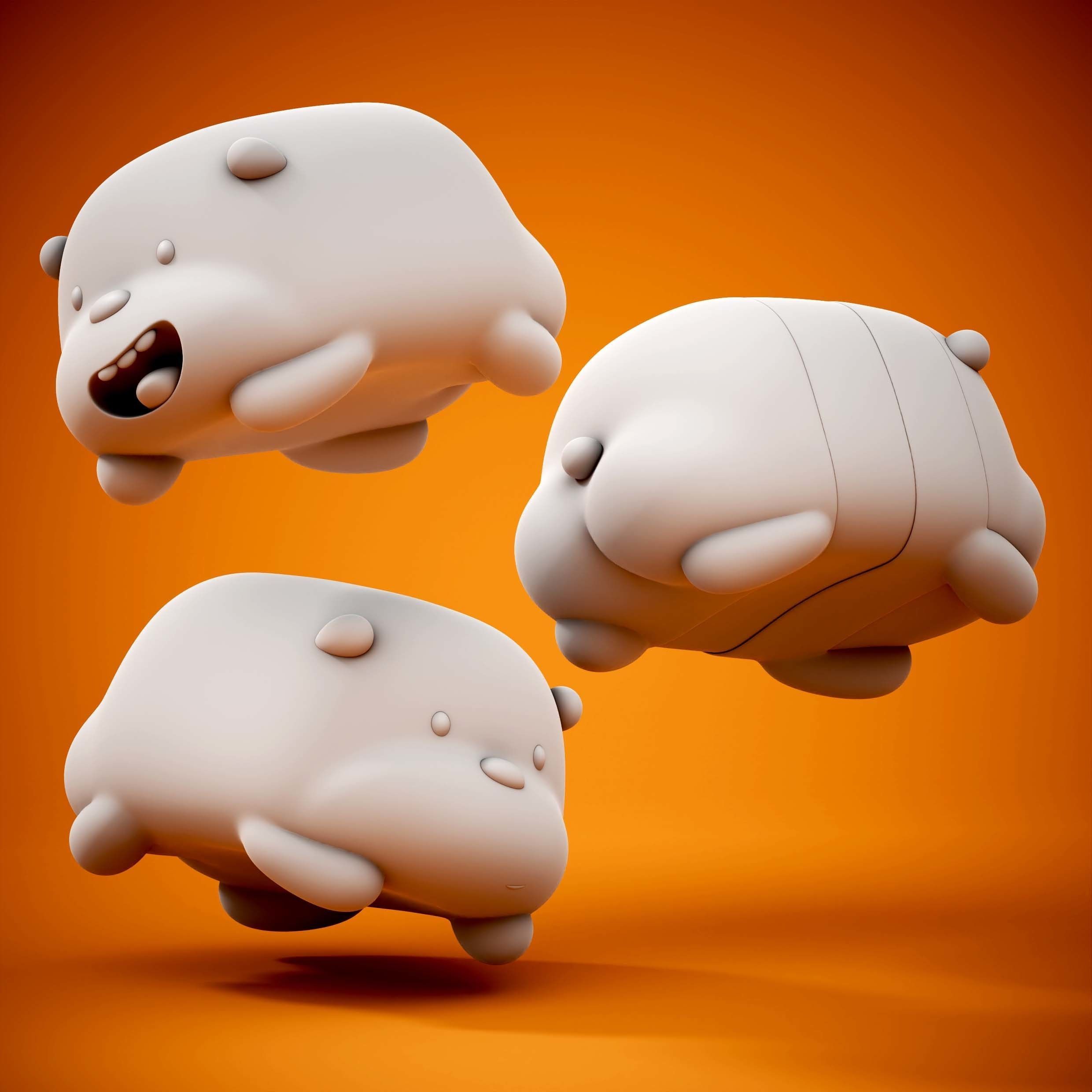 WE BARE BEAR PRE-SUPPORTED  NO SUPPORT VERSION 3D print model_4