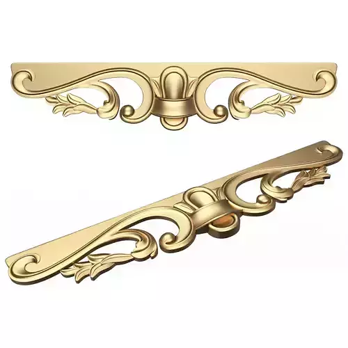 Carved Decor Furniture 01 Low-poly 3D model