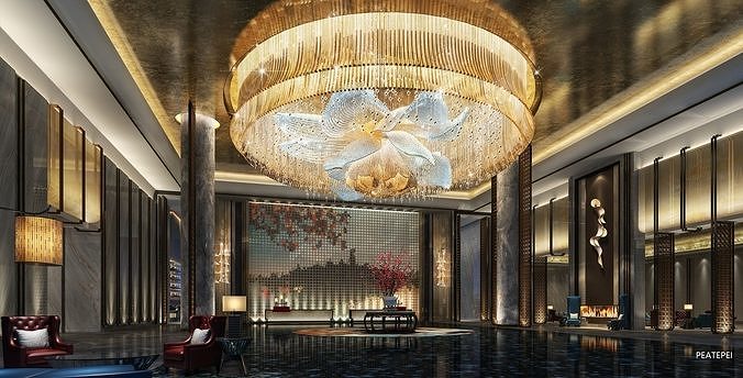 lobby hotel  3D model