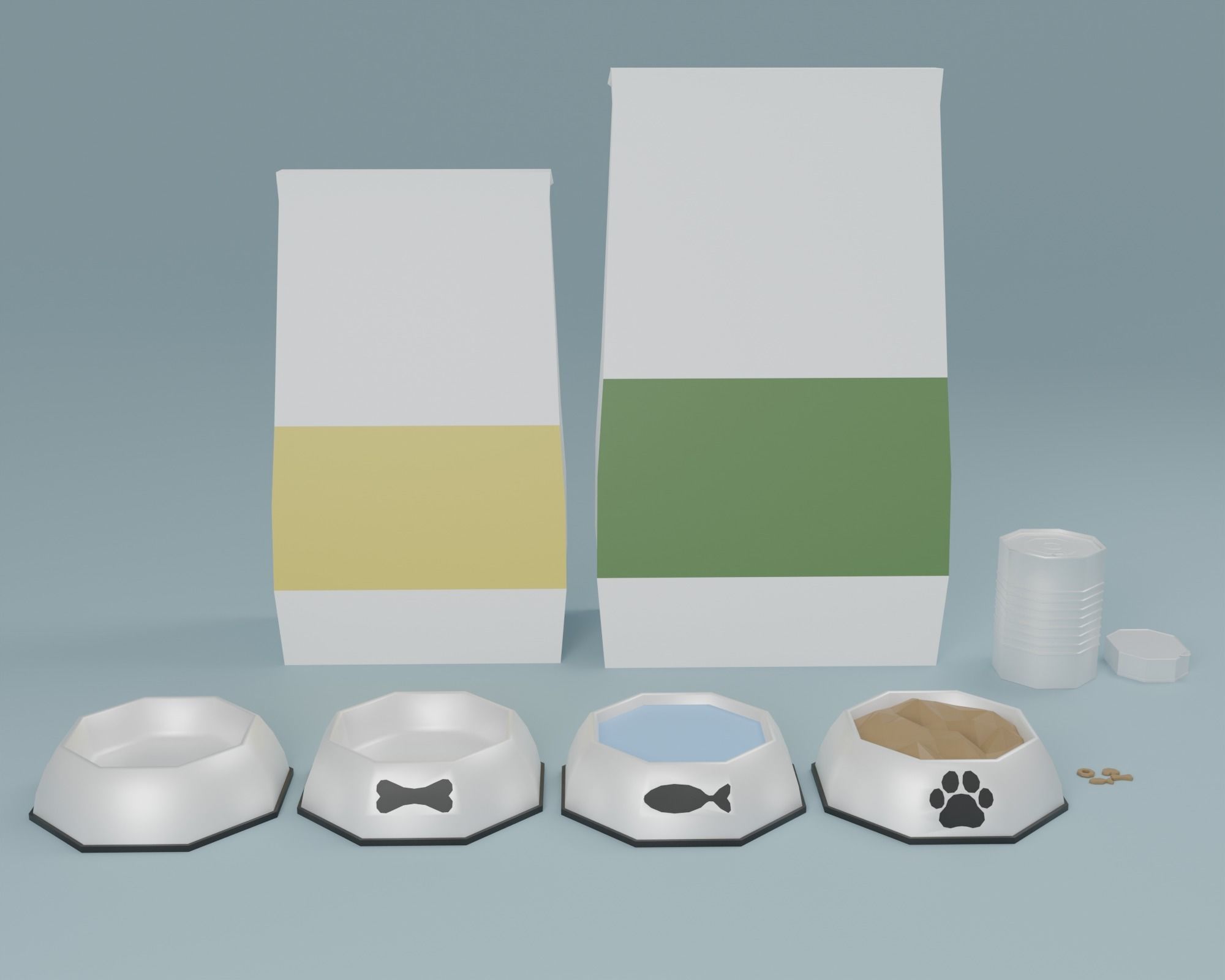 Pet accessories  Low-poly 3D model_26