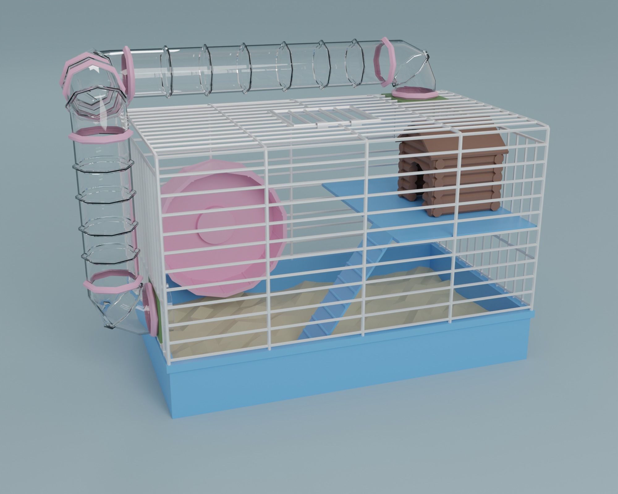 Pet accessories  Low-poly 3D model_14