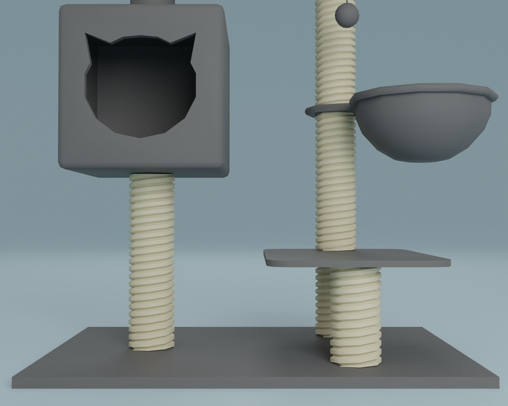 Pet accessories  Low-poly 3D model_11