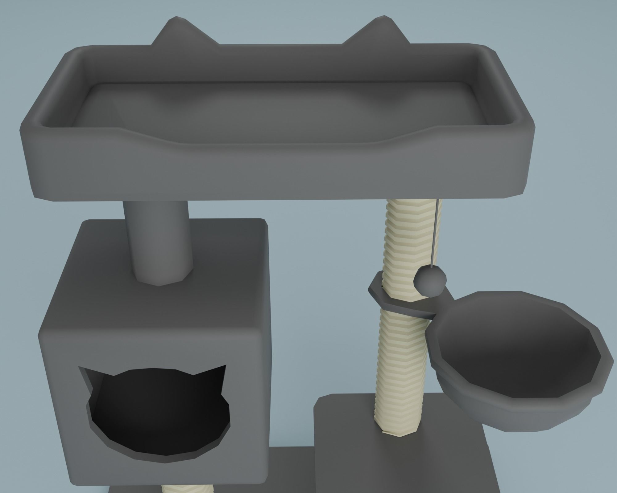 Pet accessories  Low-poly 3D model_10