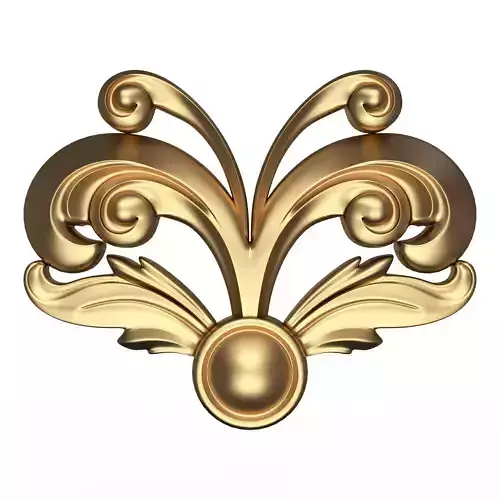 Carved Plaster Molding Decoration 014 Low-poly 3D model