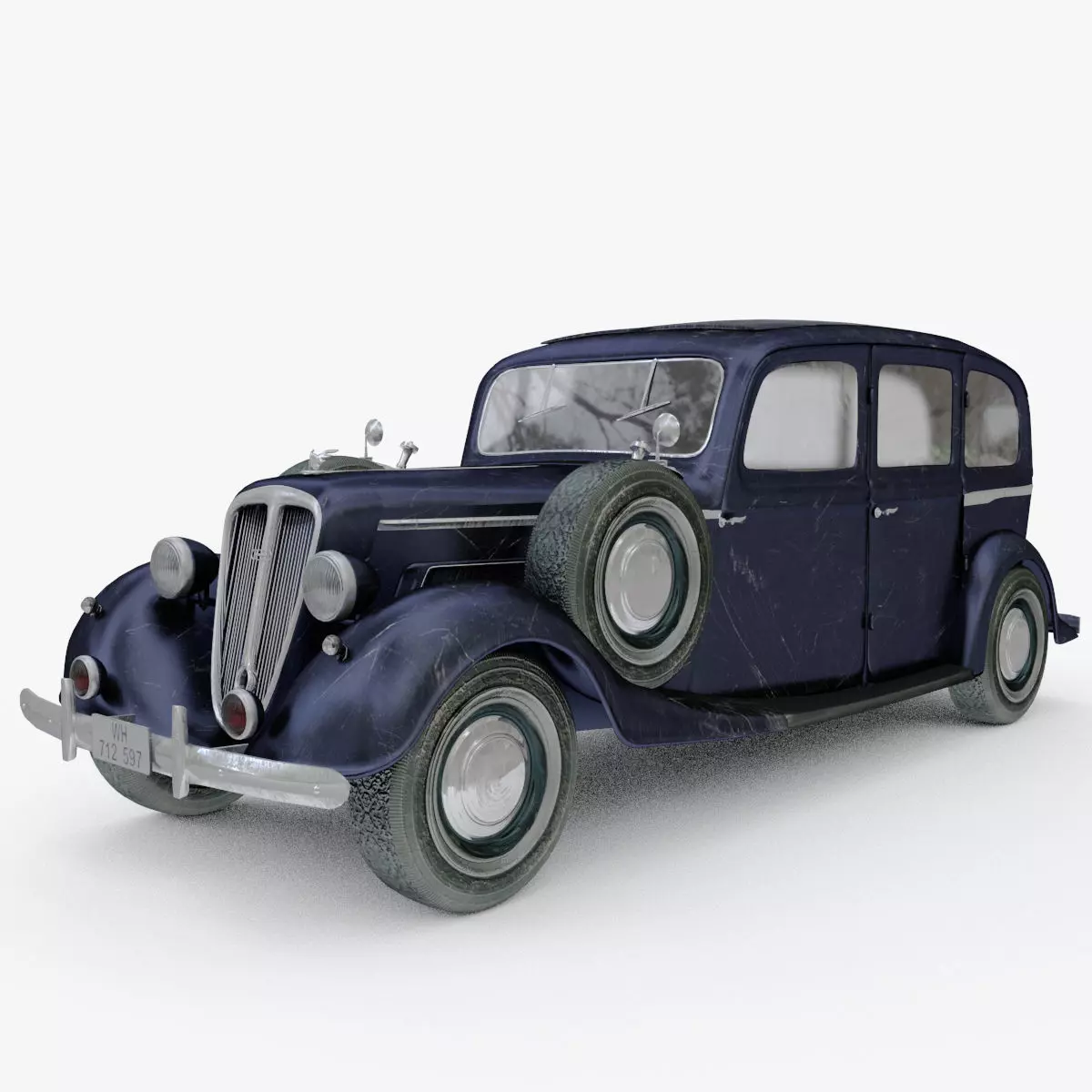 Wanderer 1937 AUDI Low-poly 3D model_0