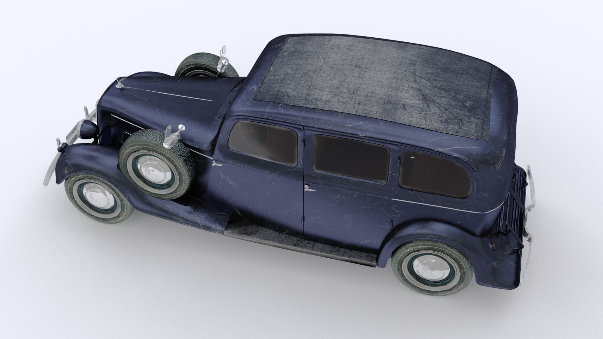Wanderer 1937 AUDI Low-poly 3D model_4
