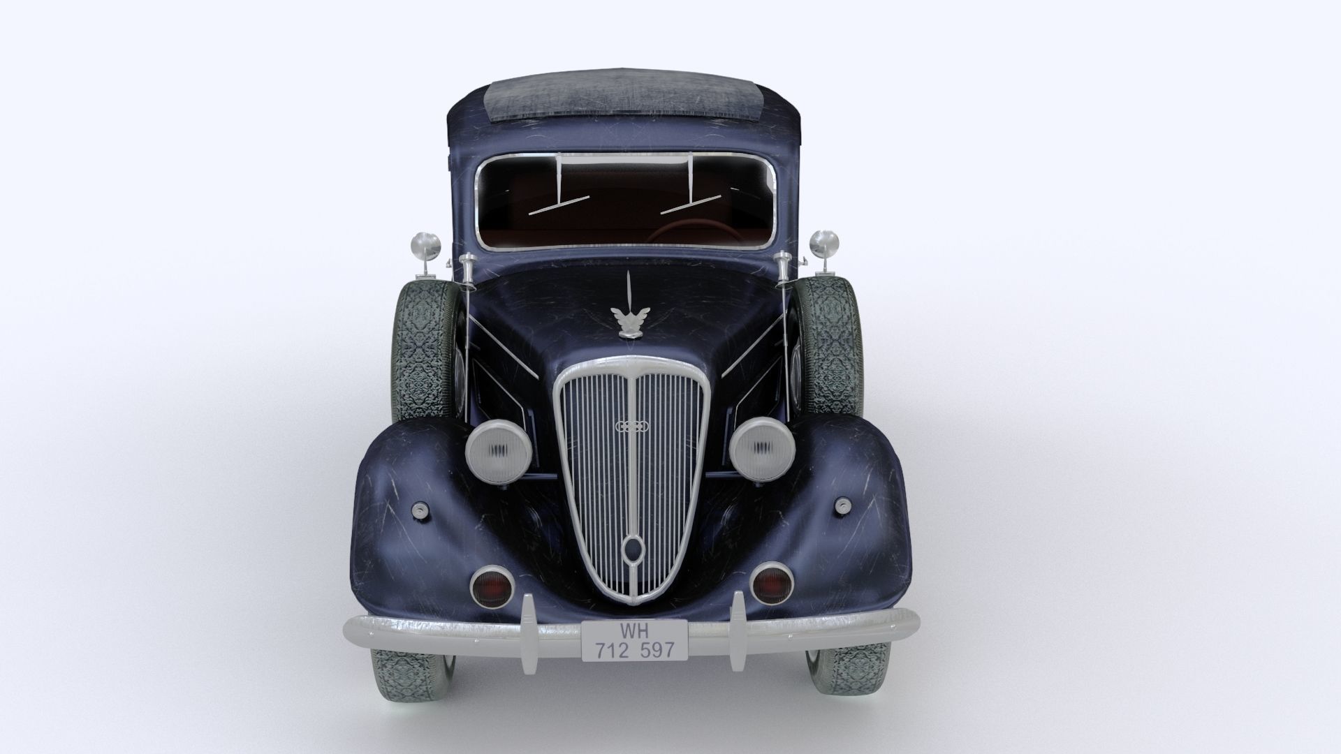 Wanderer 1937 AUDI Low-poly 3D model_3