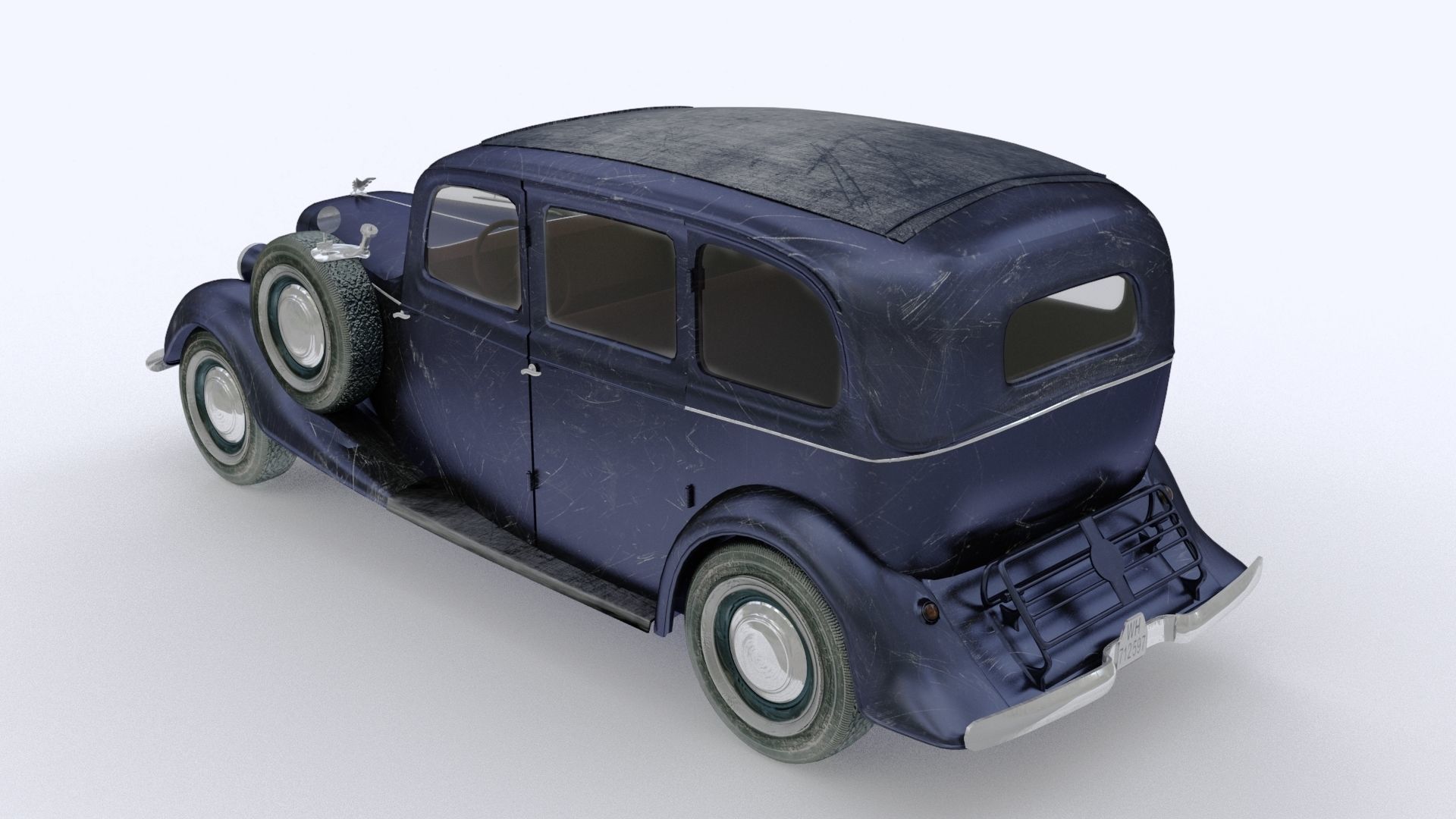 Wanderer 1937 AUDI Low-poly 3D model_5