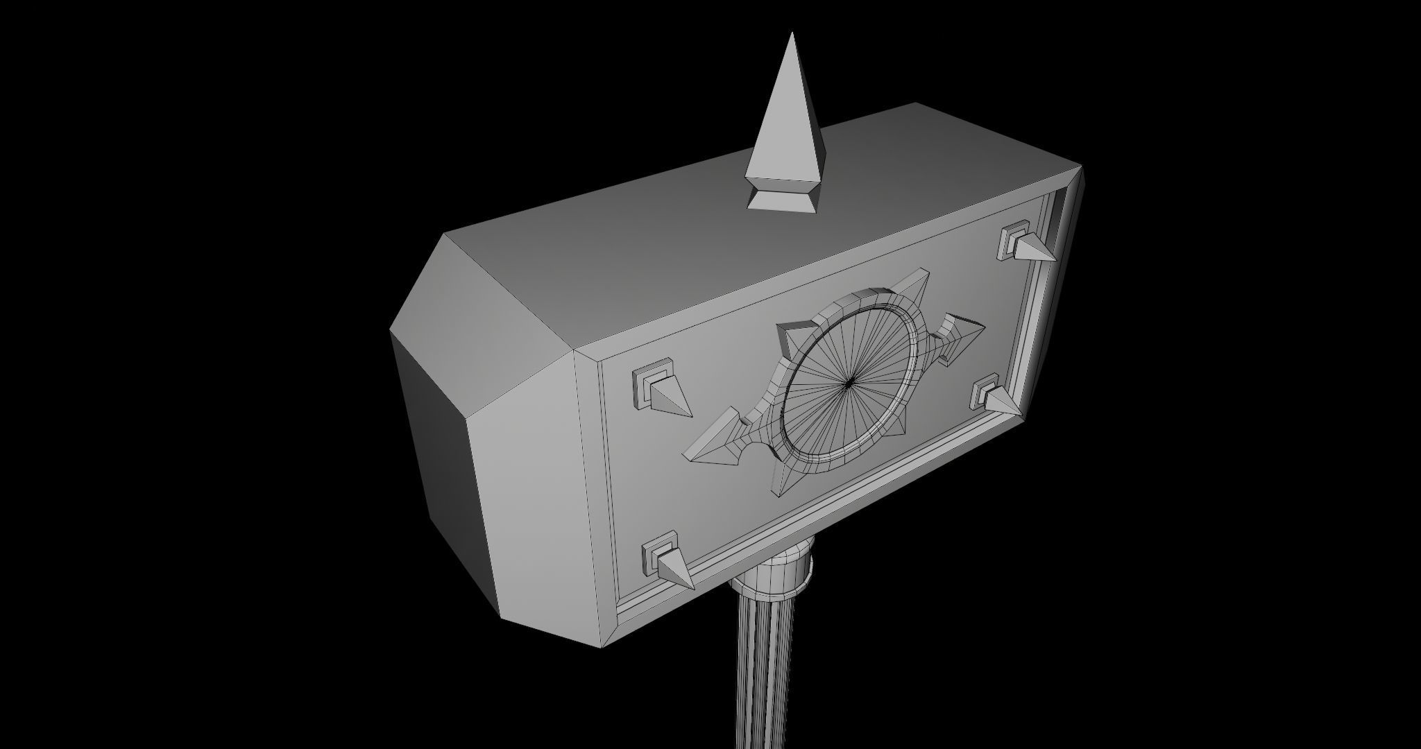 Battle Hammer 01 All PBR Unity UE V-Ray Textures Included Low-poly 3D model_37