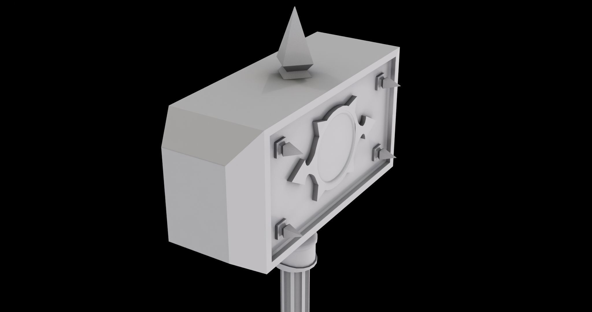 Battle Hammer 01 All PBR Unity UE V-Ray Textures Included Low-poly 3D model_30