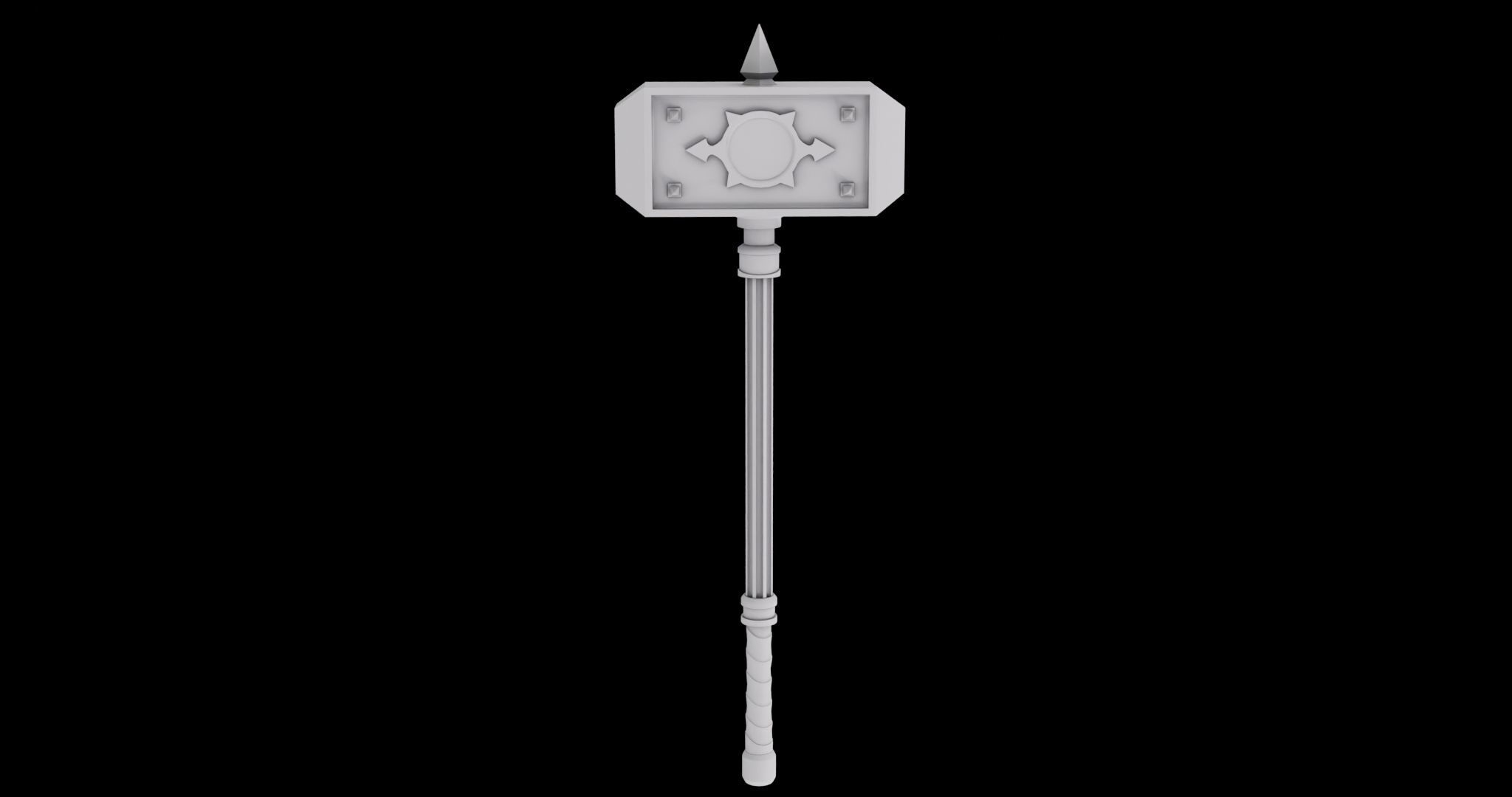 Battle Hammer 01 All PBR Unity UE V-Ray Textures Included Low-poly 3D model_32