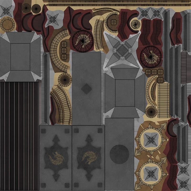 Battle Hammer 01 All PBR Unity UE V-Ray Textures Included Low-poly 3D model_38