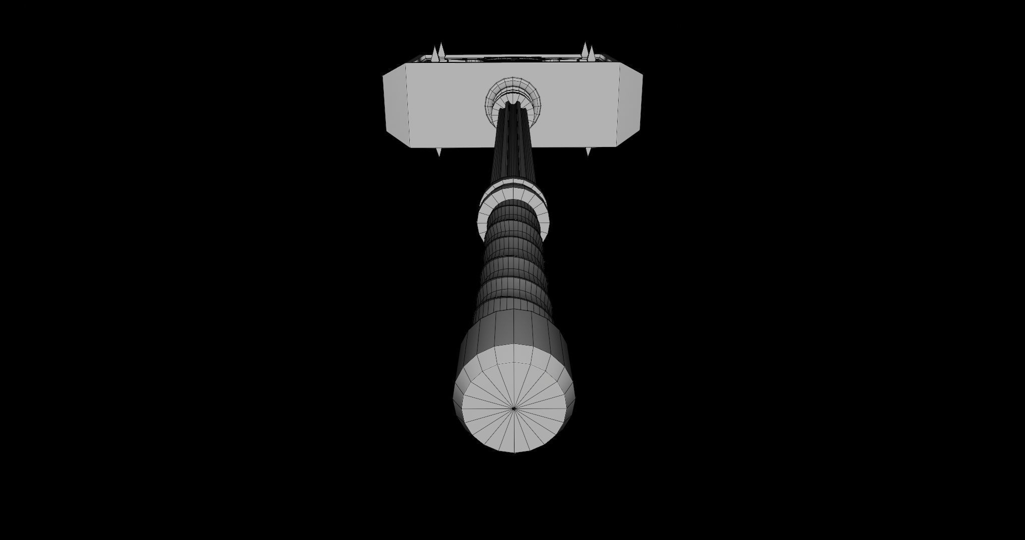 Battle Hammer 01 All PBR Unity UE V-Ray Textures Included Low-poly 3D model_36