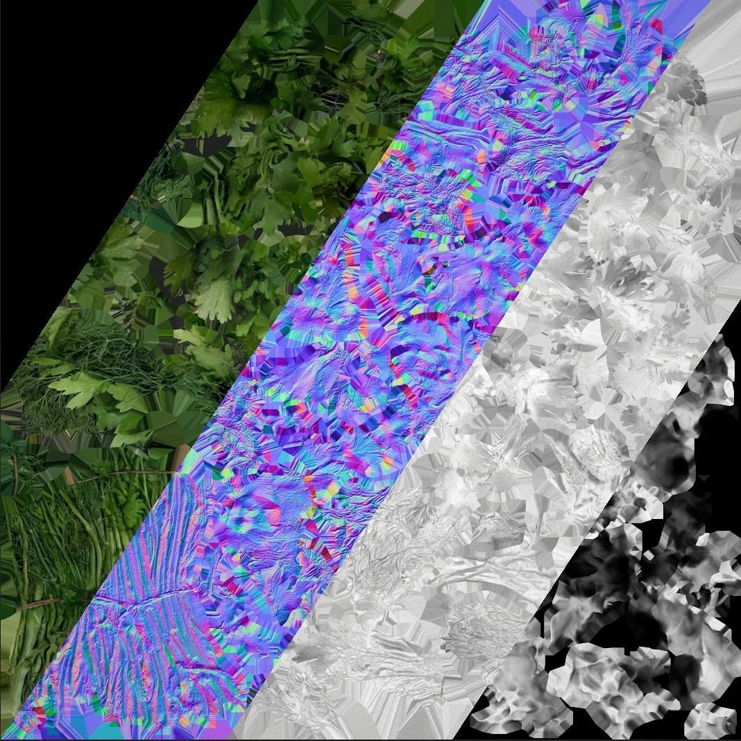 Set of Boxes of Vegetables Crate Medieval Low-poly 3D model_37