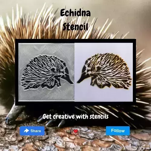 Echidna Stencil 3D print model