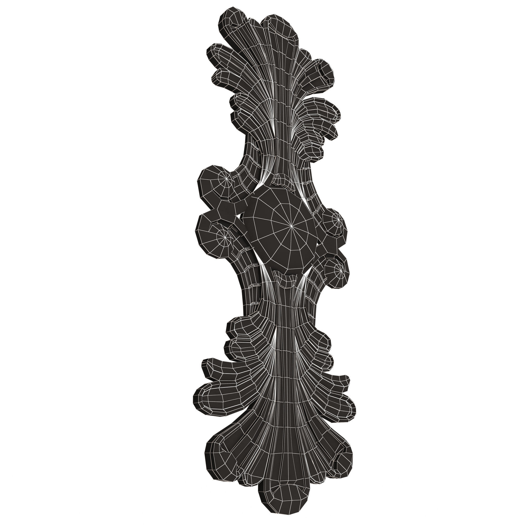 Carved Decor Furniture 03 Low-poly 3D model_15