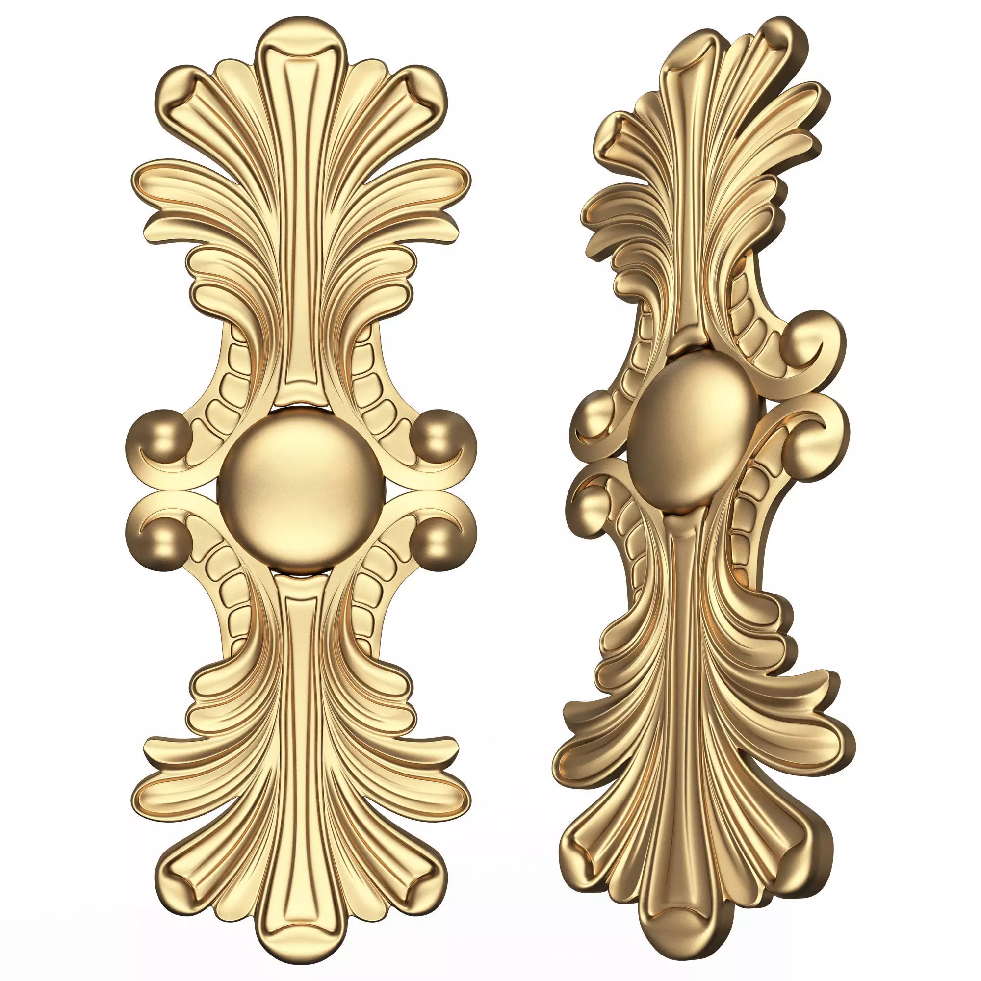 Carved Decor Furniture 03 Low-poly 3D model_0