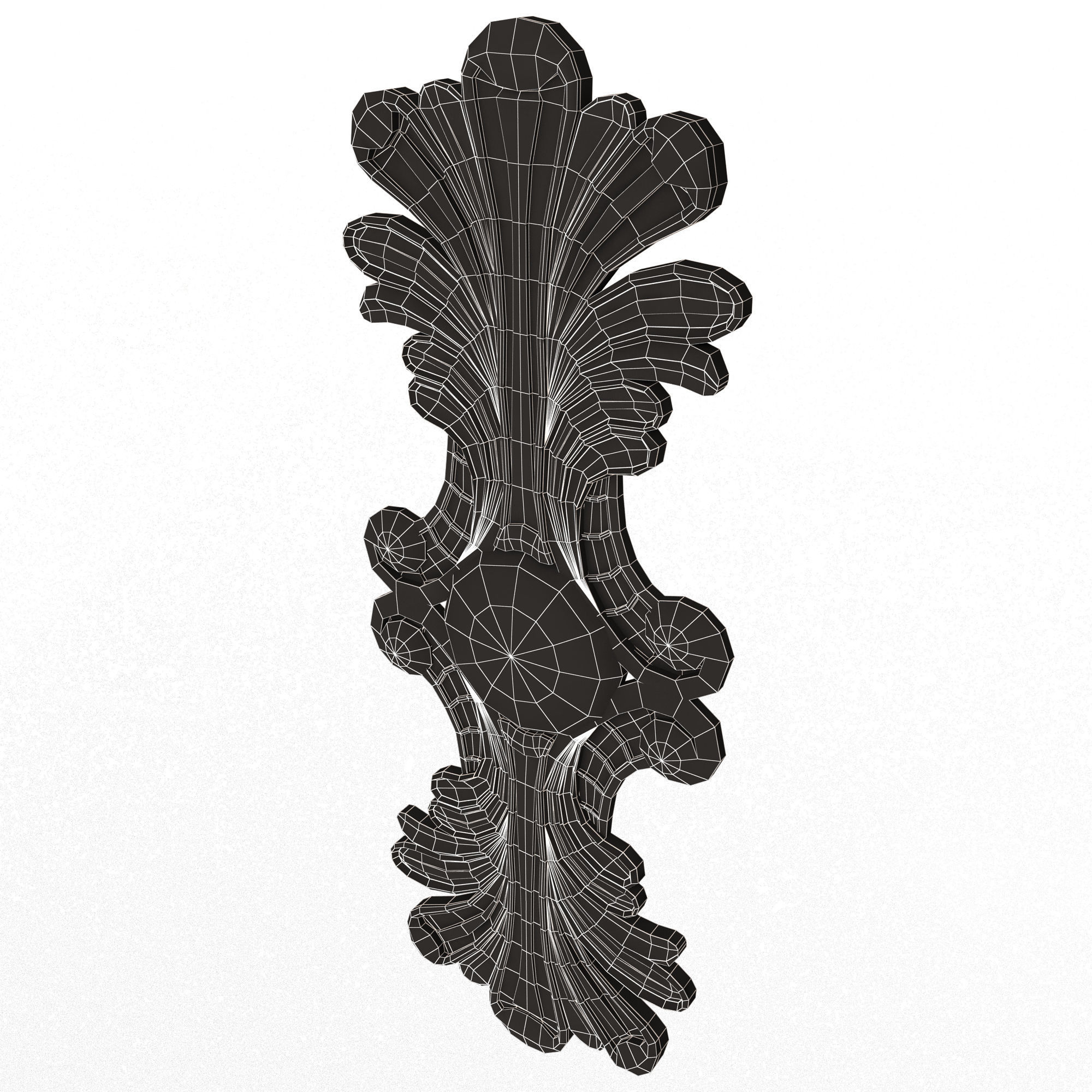 Carved Decor Furniture 03 Low-poly 3D model_14