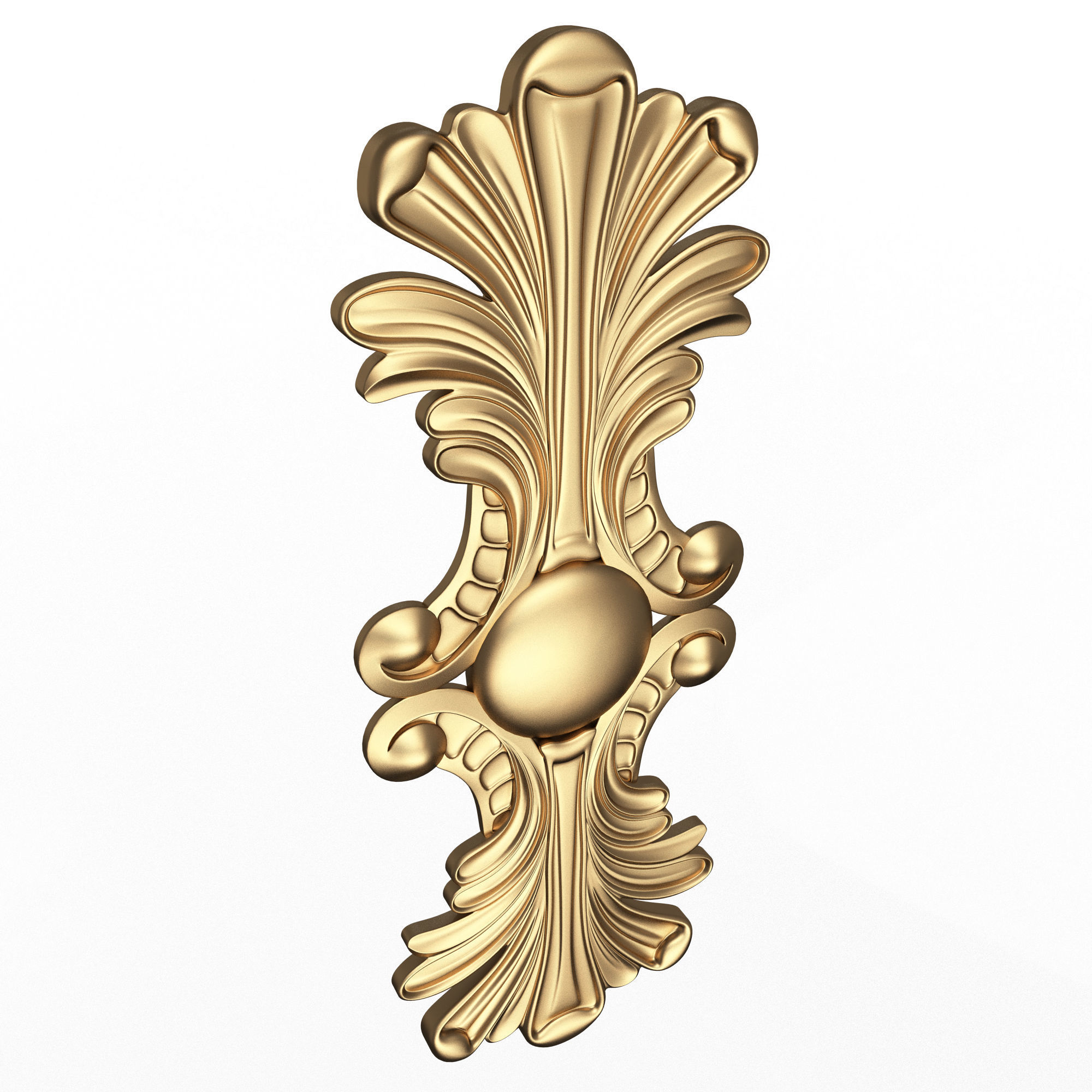 Carved Decor Furniture 03 Low-poly 3D model_1