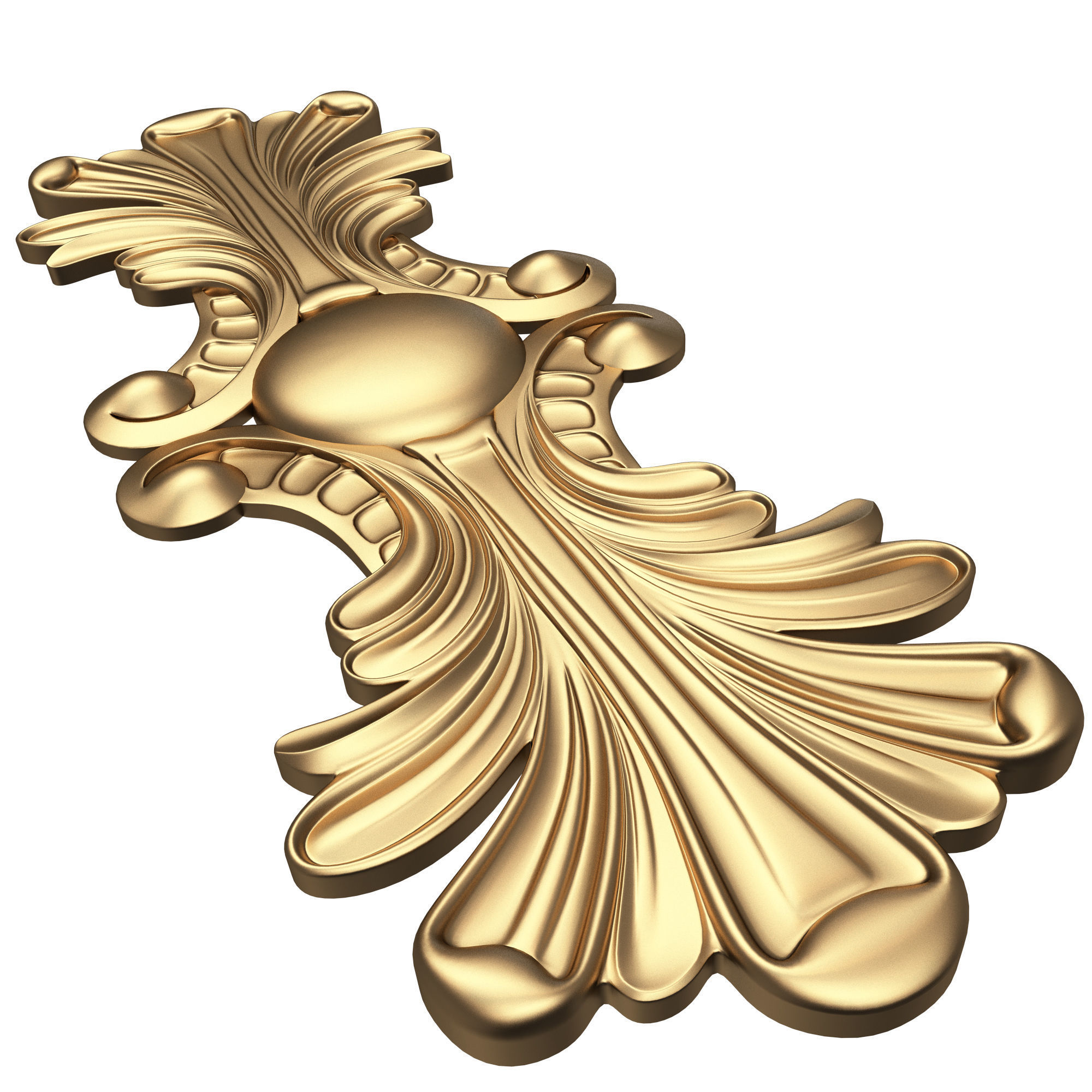 Carved Decor Furniture 03 Low-poly 3D model_5