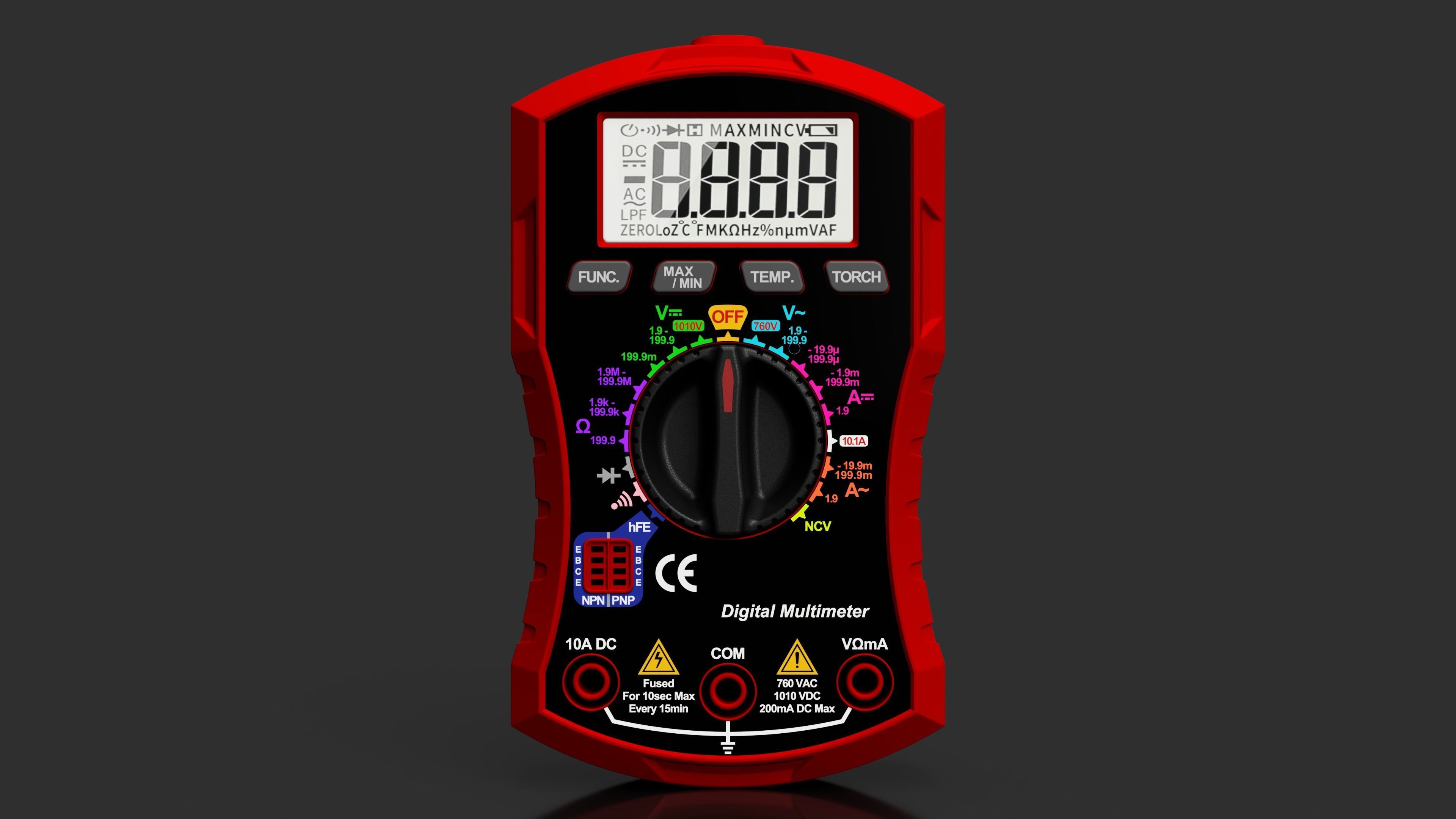 Digital Multimeter 3D print model_9