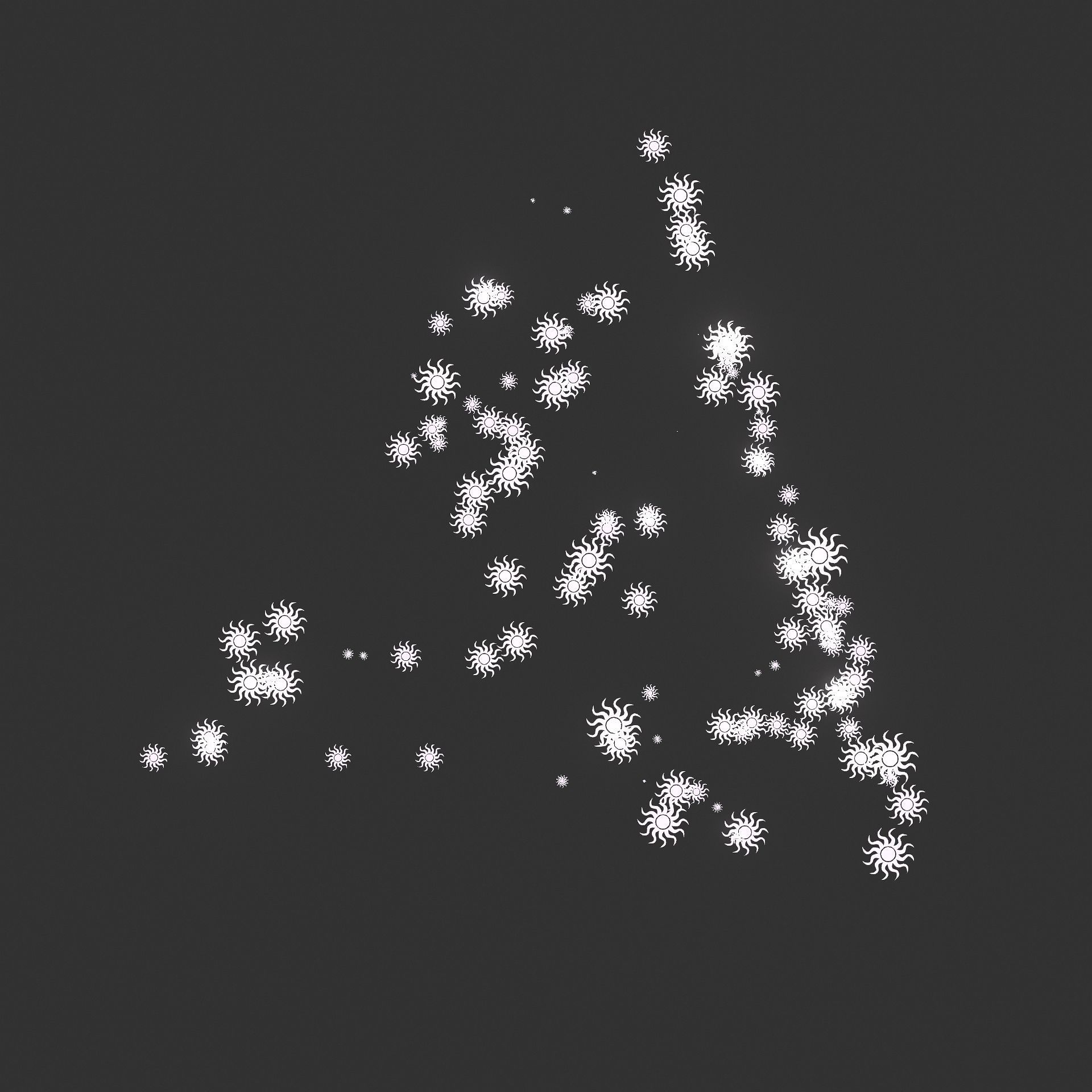Pyramid sun symbol particle 3D model_1